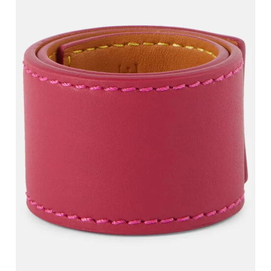 Loewe Anagram Leather Wrap Bracelet