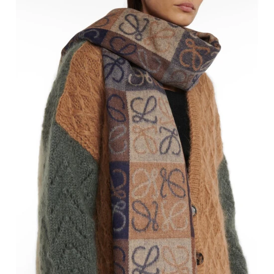 Loewe Anagram Intarsia Wool-blend Scarf - Image 2