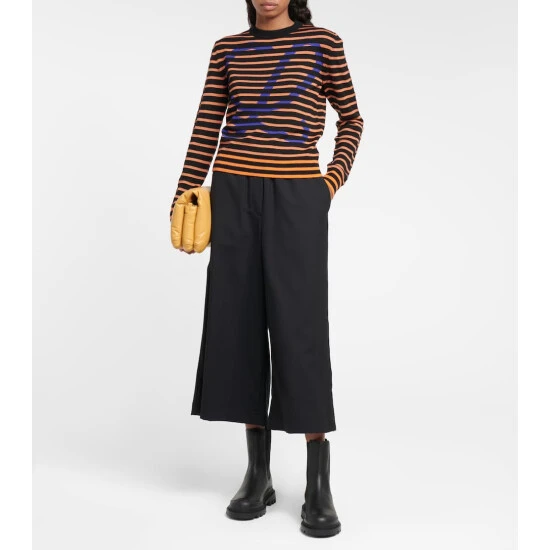 Loewe Embroidered Wool Culottes