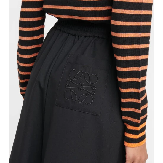 Loewe Embroidered Wool Culottes - Image 4