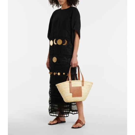 Loewe Medium Leather-trimmed Basket Tote - Image 4