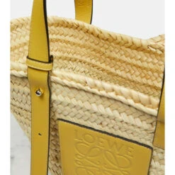 Loewe X Howl's Moving Castle Medium Leather-trimmed Basket Tote