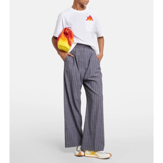 Loewe X Howl's Moving Castle Calcifer Embroidered Cotton T-shirt