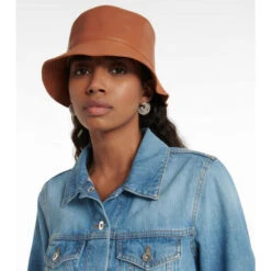 Loewe Anagram Leather Bucket Hat