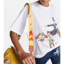 Loewe X Howl's Moving Castle Calcifer Jacquard And Leather Bag Strap