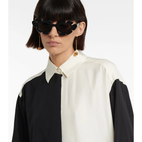 Loewe Anagram Sterling Silver Drop Earrings - Image 2