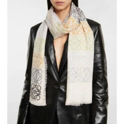 Loewe Anagram Wool, Silk And Cashmere Scarf
