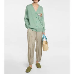 Loewe X Howl's Moving Castle Heen Wool And Cashmere Cardigan