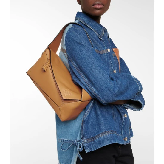Loewe Puzzle Slouchy Leather Shoulder Bag
