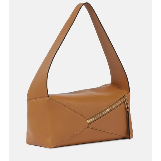 Loewe Puzzle Slouchy Leather Shoulder Bag - Image 3