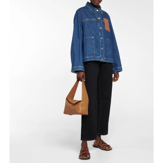 Loewe Puzzle Slouchy Leather Shoulder Bag - Image 4