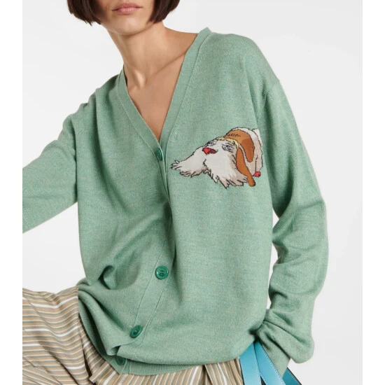 Loewe X Howl's Moving Castle Heen Wool And Cashmere Cardigan - Image 2