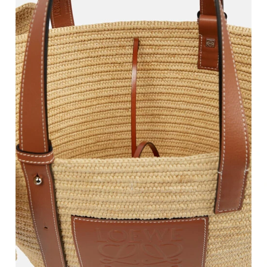 Loewe Elephant Basket Raffia Tote Bag - Image 2