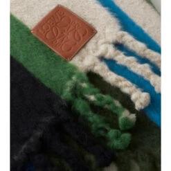 Loewe Striped Mohair And Wool Blanket