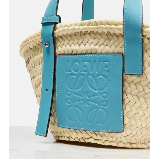 Loewe X Howl's Moving Castle Small Leather-trimmed Basket Tote - Image 3