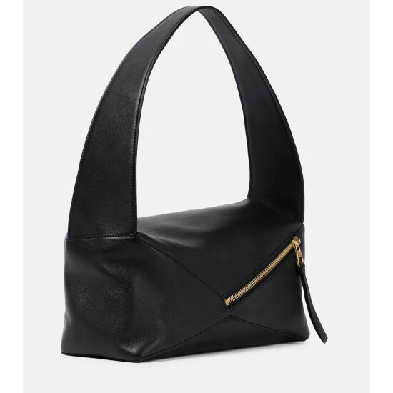 Loewe Puzzle Slouchy Leather Shoulder Bag - Image 3