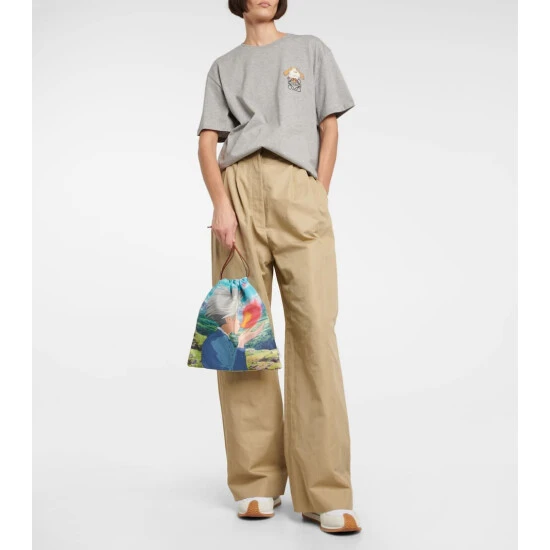 Loewe X Howl's Moving Castle Printed Canvas Drawstring Pouch - Image 4