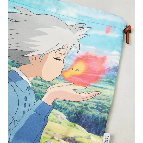 Loewe X Howl's Moving Castle Printed Canvas Drawstring Pouch - Image 5