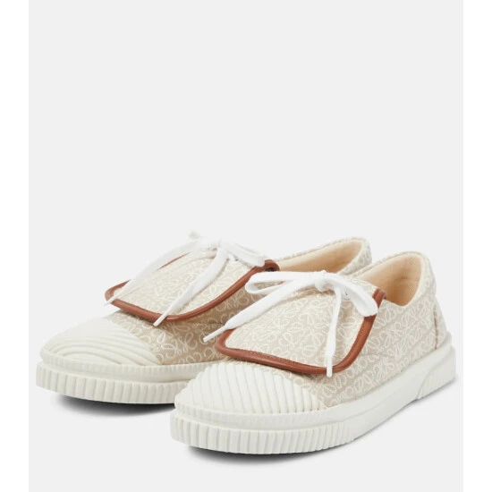 Loewe Anagram Canvas Sneakers - Image 4