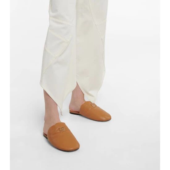 Loewe Anagram Padded Leather Slippers - Image 3