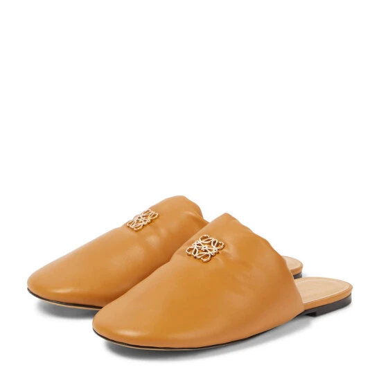 Loewe Anagram Padded Leather Slippers - Image 4