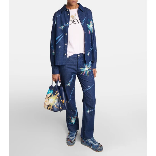 Loewe X Howl's Moving Castle Heen Logo Cotton T-shirt