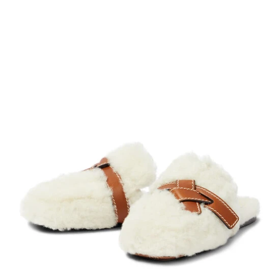 Loewe Gate Shearling Slippers - Image 4