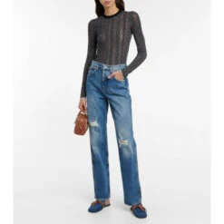 Loewe Gate Denim Slippers