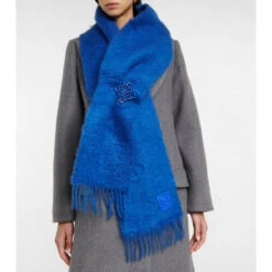 Loewe Mohair And Wool Brooch Scarf