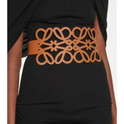 Loewe Anagram Cutout Leather Corset Belt