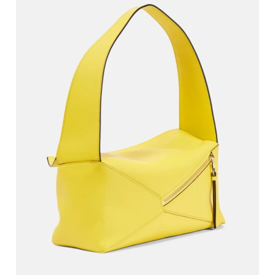 Loewe Puzzle Slouchy Leather Shoulder Bag - Image 3