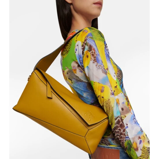 Loewe Puzzle Slouchy Leather Shoulder Bag