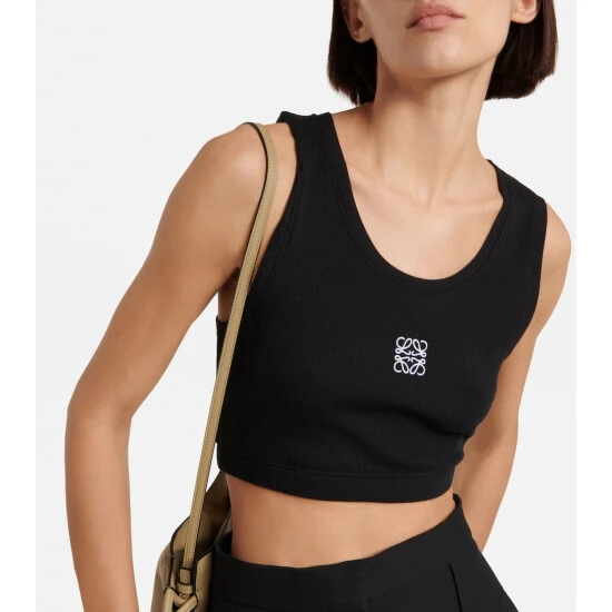 Loewe Anagram Jersey Crop Top - Image 3