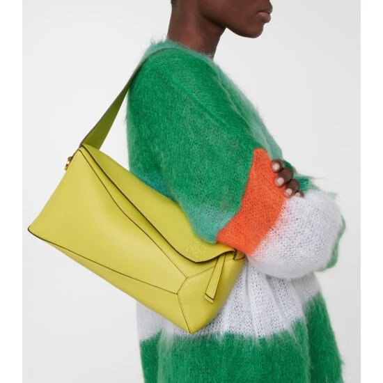 Loewe Puzzle Slouchy Leather Shoulder Bag