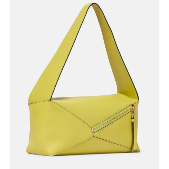 Loewe Puzzle Slouchy Leather Shoulder Bag - Image 3