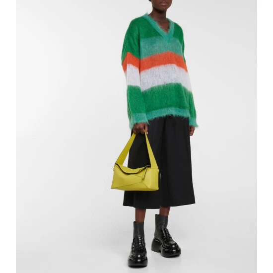 Loewe Puzzle Slouchy Leather Shoulder Bag - Image 4