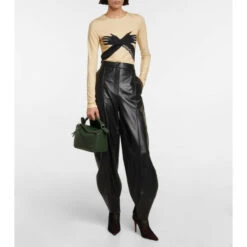 Loewe High-rise Balloon Leather Pants