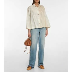 Loewe Striped Cotton And Linen-blend Shirt