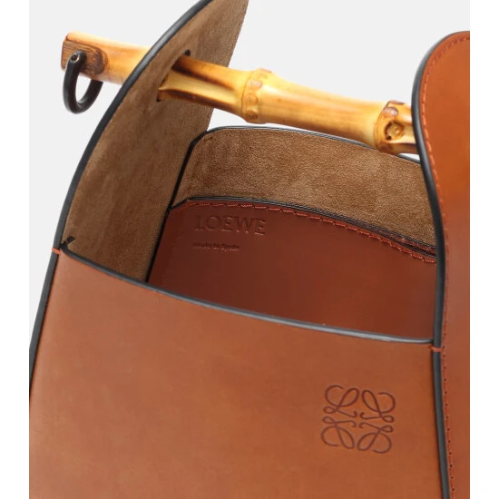 Loewe Bamboo-trimmed Leather Bucket Bag - Image 2