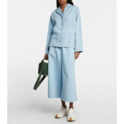 Loewe Anagram Oversized Denim Blouse