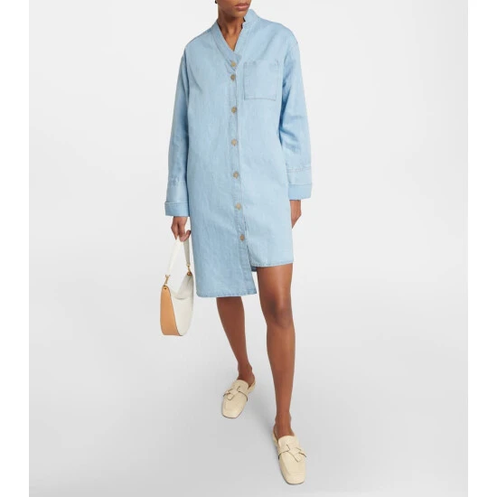 Loewe Asymmetric Denim Shirt Dress