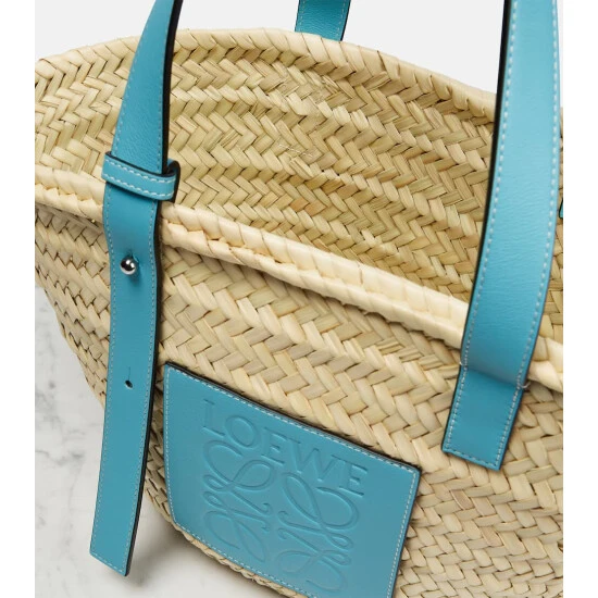 Loewe X Howl's Moving Castle Medium Leather-trimmed Basket Tote - Image 2