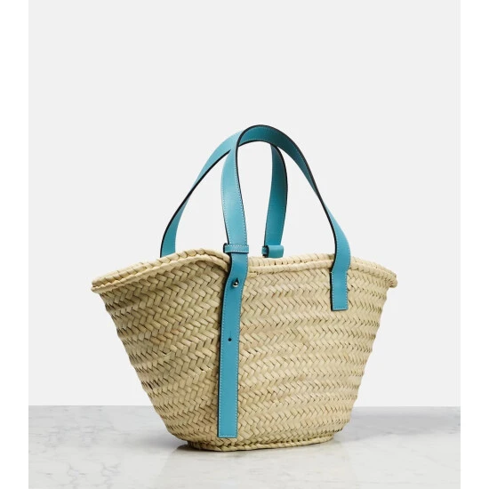 Loewe X Howl's Moving Castle Medium Leather-trimmed Basket Tote - Image 3
