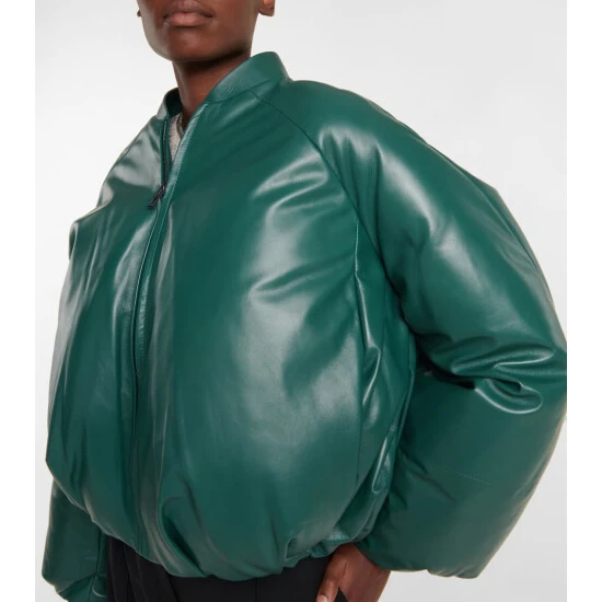 Loewe Padded Leather Bomber Jacket - Image 3