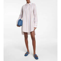 Loewe Striped Seersucker Shirt Dress