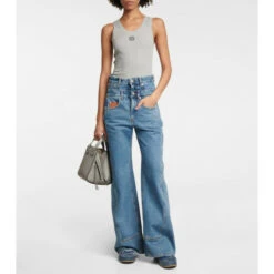 Loewe Anagram Ribbed Jersey Tank Top