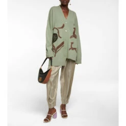 Loewe Intarsia Wool-blend Cardigan