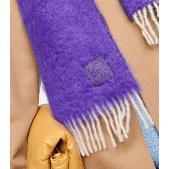 Loewe Anagram Mohair-blend Scarf - Image 2
