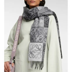 Loewe Anagram Wool And Cashmere Scarf