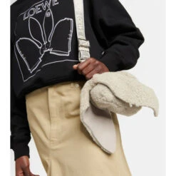 Loewe Bunny Small Shearling Shoulder Bag